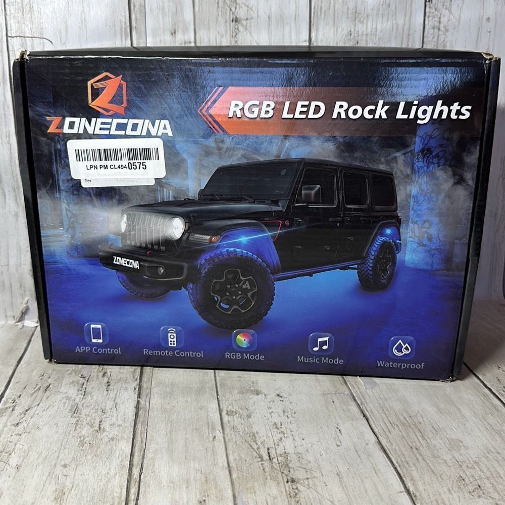 Zonecona LED Rock Lights 10 Pods READ‎